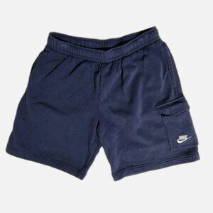 Nike Sportswear Club Fleece Cargo Shorts Navy Blue Men's Size Medium